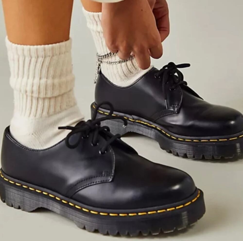 Dr. Martens Unisex 1461 Smooth Black Leather Oxford Shoes Womens 5